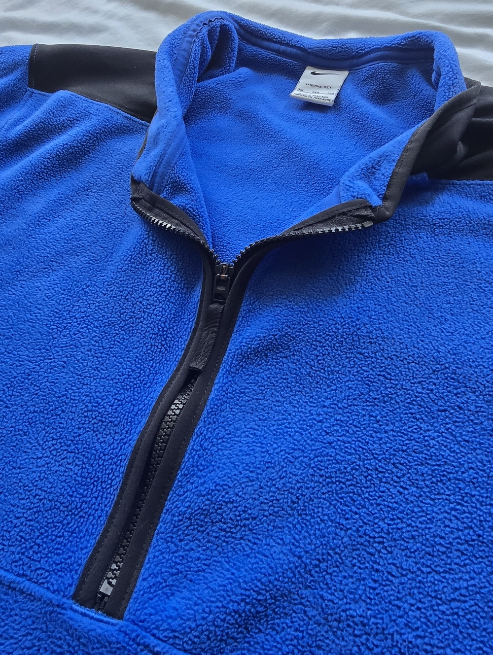 Nike Therma-FIT Blue Black Quarter Zip Fleece Pullover Men’s 3XL
